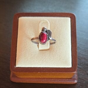 Quartz Silver Ring Size 5.5